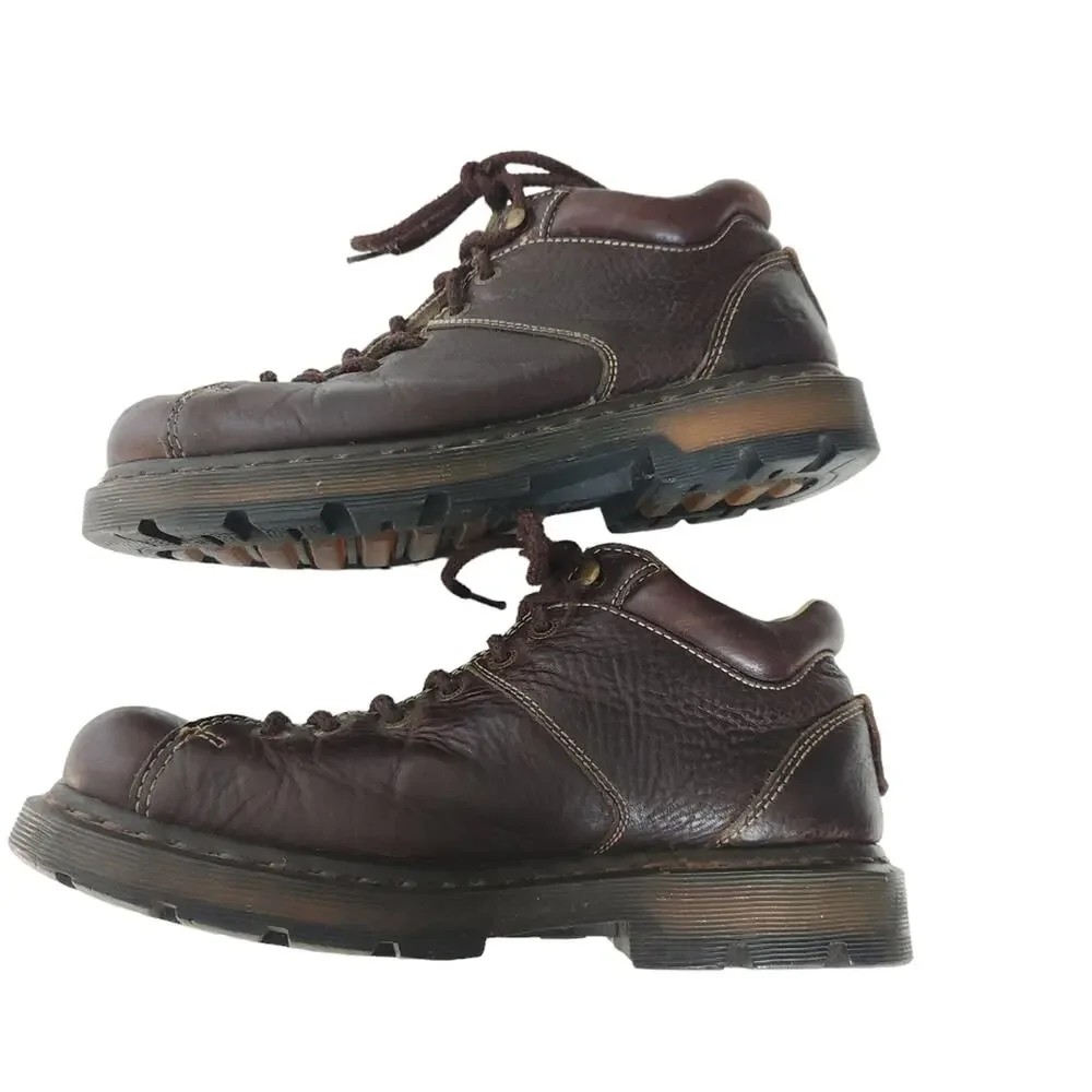 Dr Martens Vintage Brown Leather 6 Hole Air Wair Chunky US MEN 10 11528